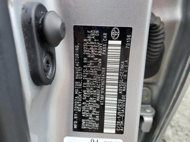 2017 TOYOTA CAMRY LE - 4T1BF1FK7HU764269