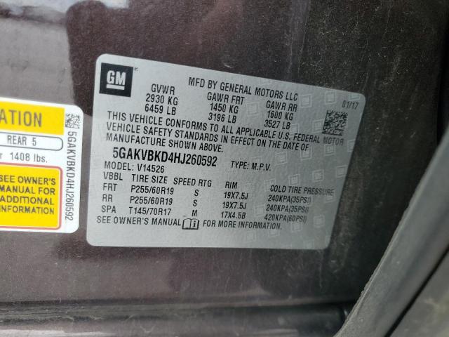 2017 BUICK ENCLAVE - 5GAKVBKD4HJ260592