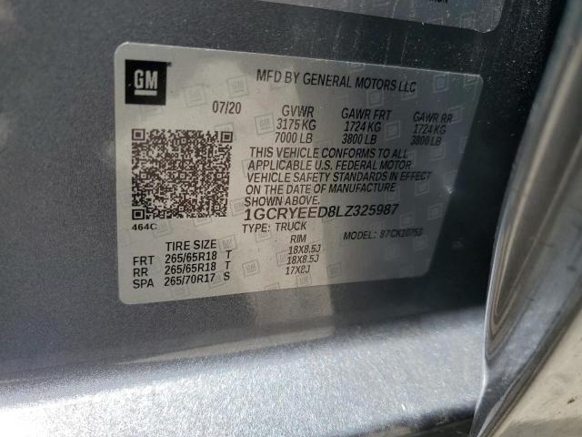 2020 CHEVROLET SILVERADO - 1GCRYEED8LZ325987