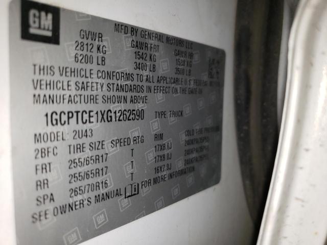 2016 CHEVROLET COLORADO L - 1GCPTCE1XG1262590