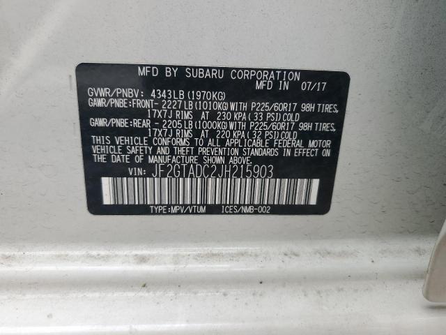 2018 SUBARU CROSSTREK - JF2GTADC2JH215903