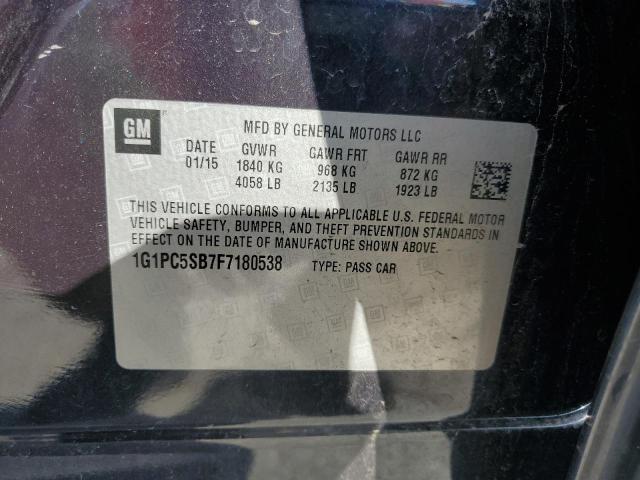 2015 CHEVROLET CRUZE LT - 1G1PC5SB7F7180538