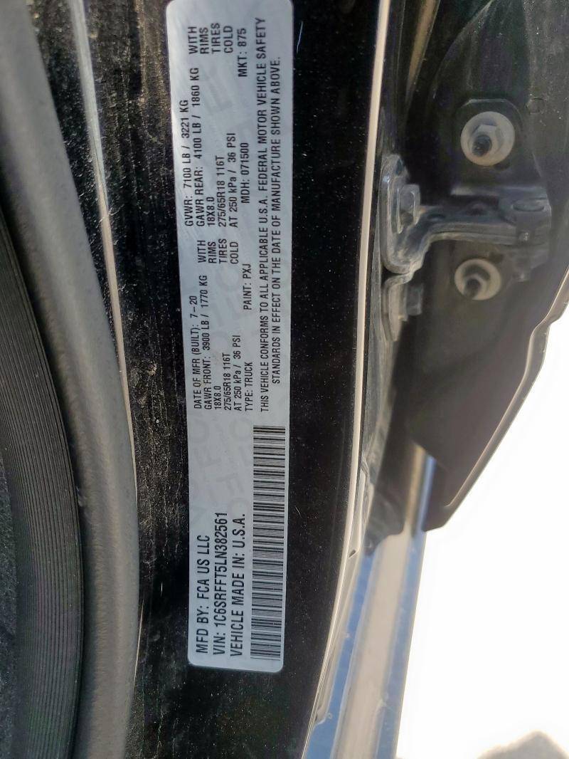 2020 RAM 1500 BIG H 1C6SRFFT5LN382561