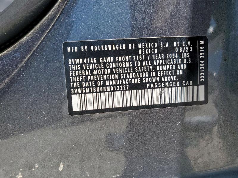 2024 VOLKSWAGEN JETTA S 3VW5M7BU6RM012227