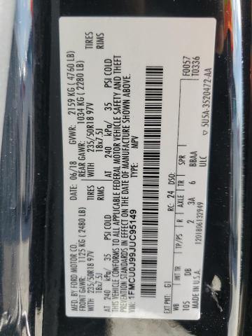 2018 FORD ESCAPE TIT - 1FMCU0J99JUC95149