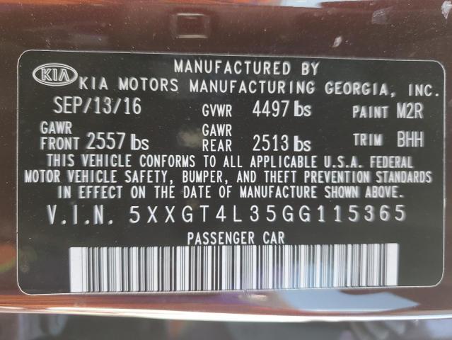 2016 KIA OPTIMA LX 5XXGT4L35GG115365