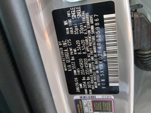 2024 KIA SORENTO SX - 5XYRKDJF4RG259867