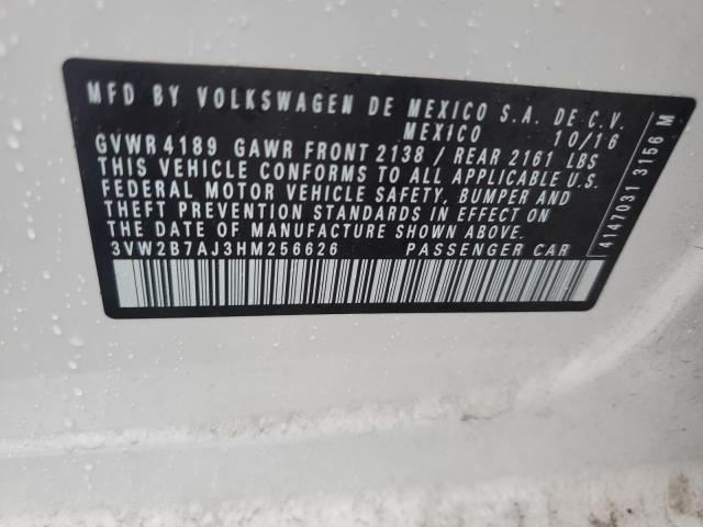 2017 VOLKSWAGEN JETTA S - 3VW2B7AJ3HM256626