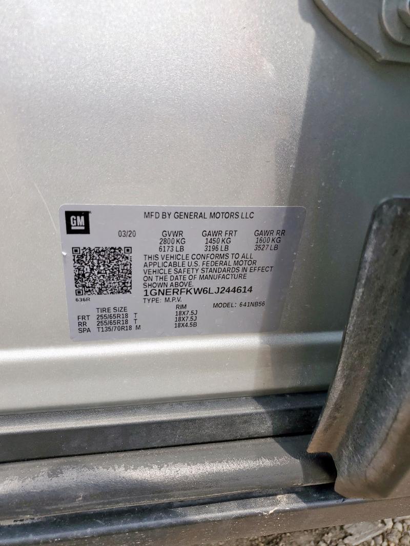 2020 CHEVROLET TRAVERSE L 1GNERFKW6LJ244614