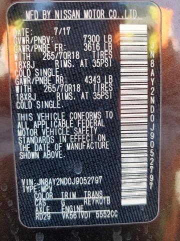 2018 NISSAN ARMADA SV JN8AY2ND0J9052797