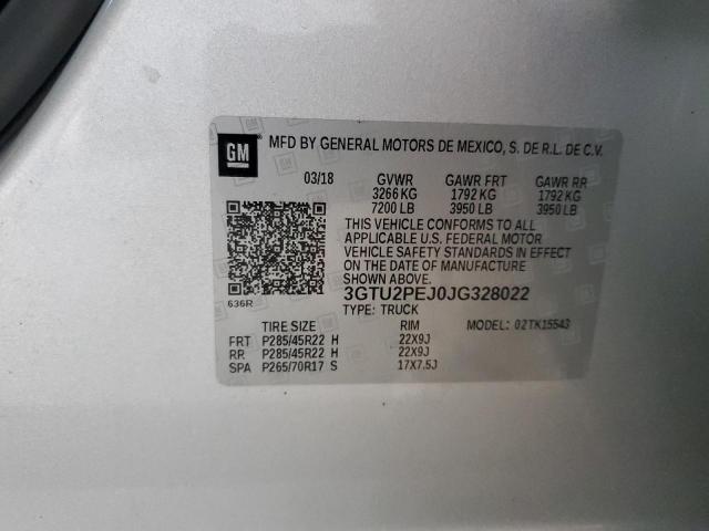 2018 GMC SIERRA K15 - 3GTU2PEJ0JG328022