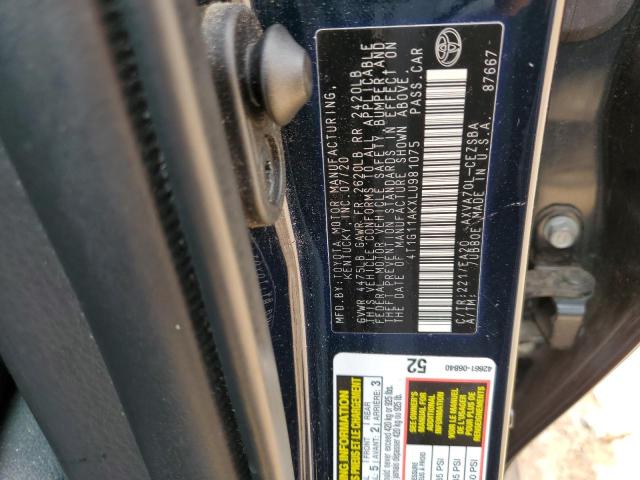 2020 TOYOTA CAMRY SE - 4T1G11AKXLU981075
