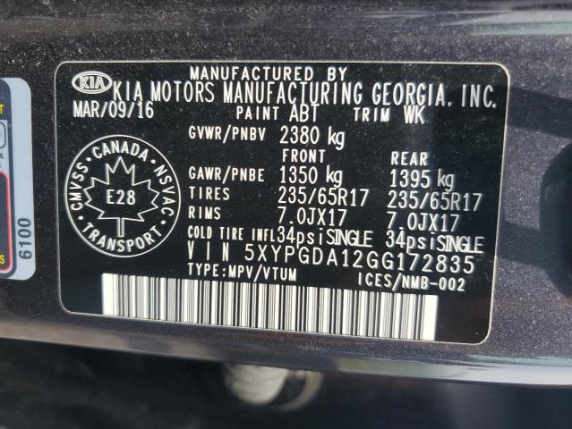 2016 KIA SORENTO LX - 5XYPGDA12GG172835