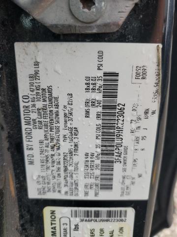 2017 FORD FUSION SE - 3FA6P0LU9HR223062