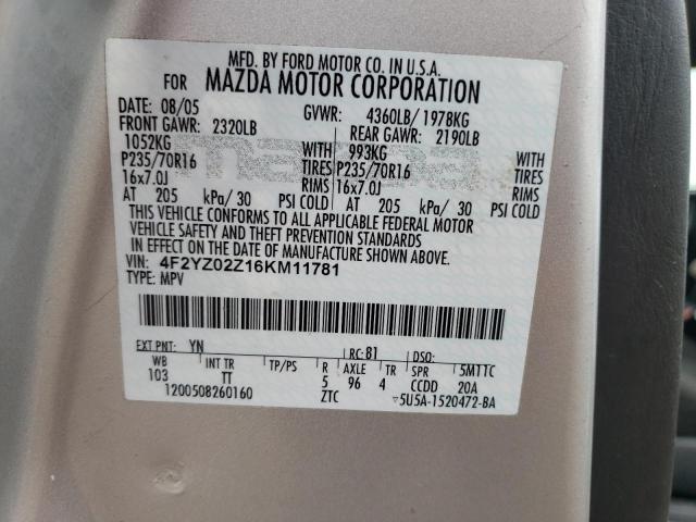 2006 MAZDA TRIBUTE #3305309318