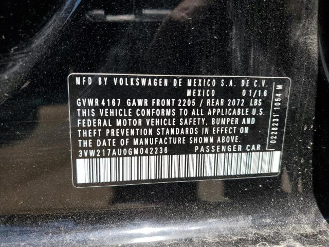 2016 VOLKSWAGEN GOLF S/SE 3VW217AU0GM042236