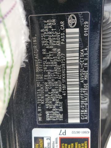 2017 TOYOTA CAMRY LE 4T1BF1FK6HU387577