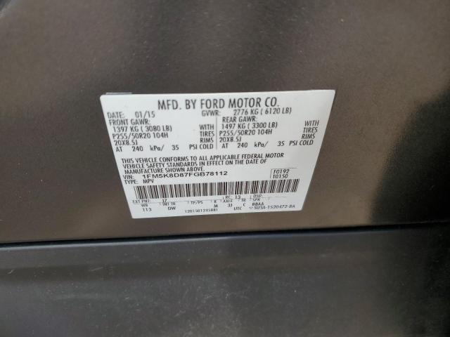 2015 FORD EXPLORER X - 1FM5K8D87FGB78112