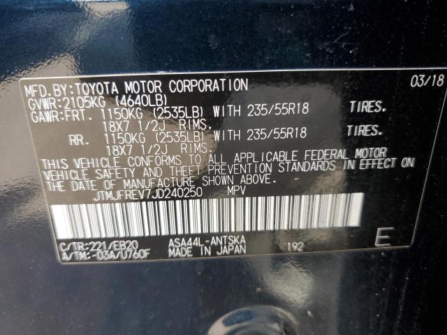 2018 TOYOTA RAV4 SE - JTMJFREV7JD240250