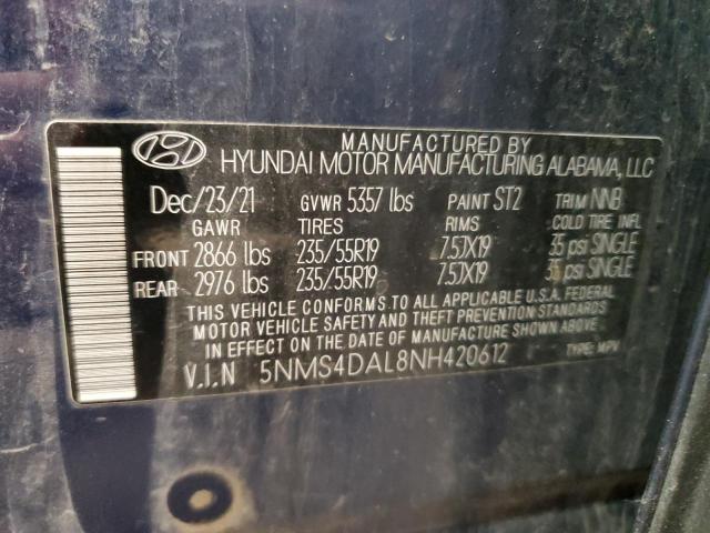 2022 HYUNDAI SANTA FE L 5NMS4DAL8NH420612