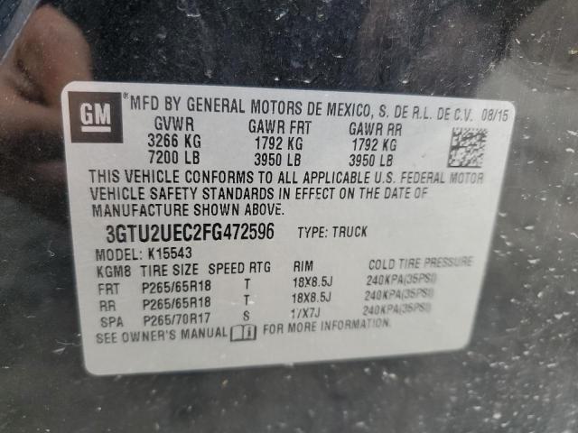 2015 GMC SIERRA K15 - 3GTU2UEC2FG472596
