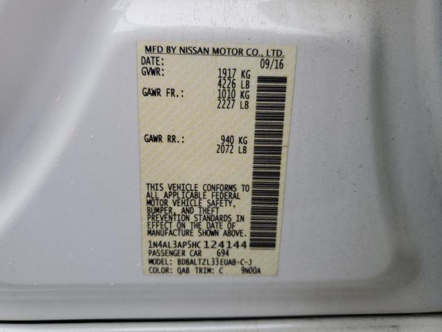 2017 NISSAN ALTIMA 2.5 - 1N4AL3AP5HC124144