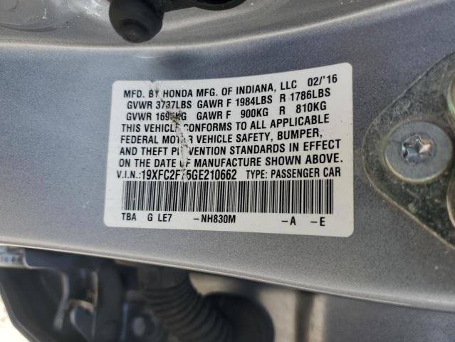 2016 HONDA CIVIC EX - 19XFC2F75GE210662