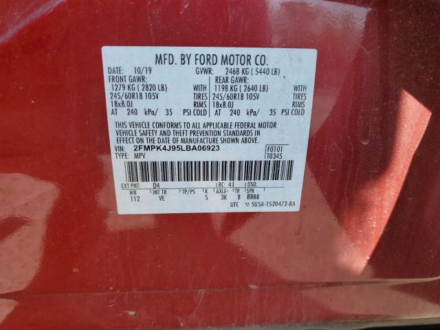 2020 FORD EDGE SEL - 2FMPK4J95LBA06923
