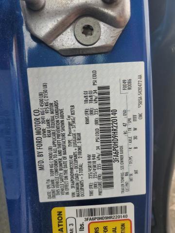 2017 FORD FUSION SE - 3FA6P0HD9HR220140