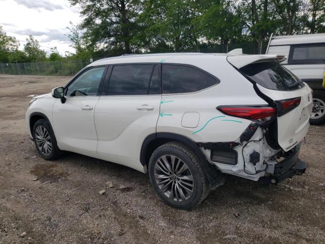 Vin: 5tdfzrbh0ms128362, lot: 58382045, toyota highlander platinum 20212
