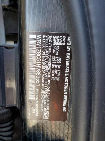 2017 BMW I3 REX WBY1Z8C51HV889551