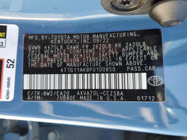 2023 TOYOTA CAMRY SE NIGHT SHADE 4T1G11AK8PU100850