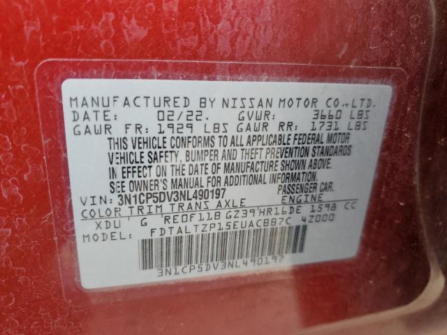 2022 NISSAN KICKS SR 3N1CP5DV3NL490197