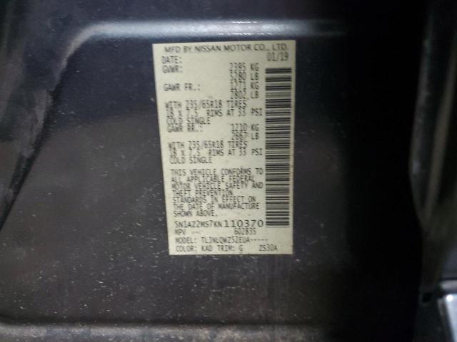 2019 NISSAN MURANO S 5N1AZ2MS7KN110370