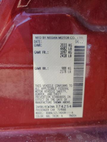 2022 NISSAN ALTIMA SR - 1N4BL4CW3NN374254