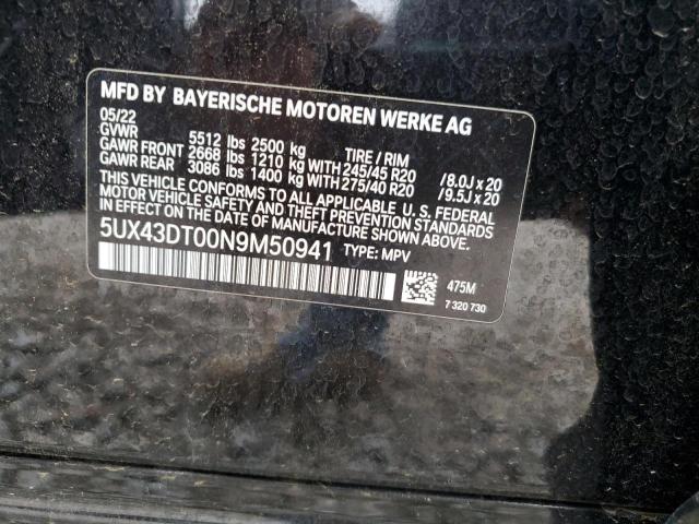 2022 BMW X4 M40I - 5UX43DT00N9M50941