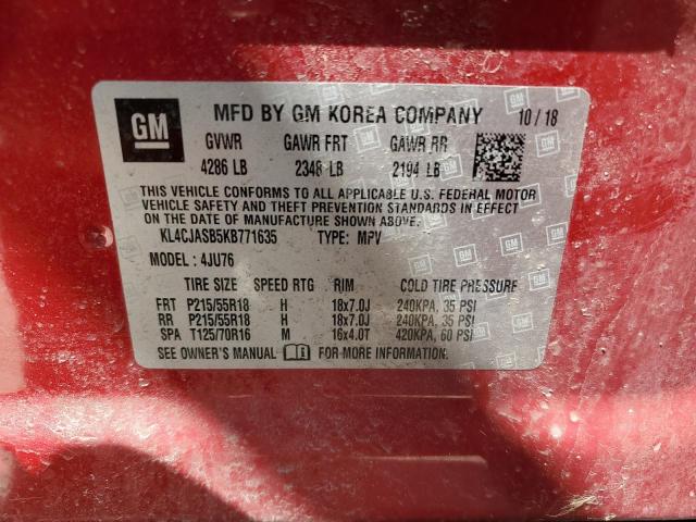 2019 BUICK ENCORE PRE - KL4CJASB5KB771635