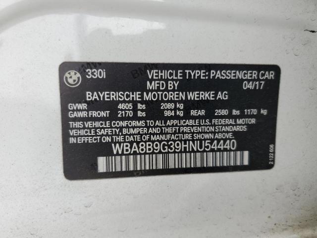2017 BMW 330 I WBA8B9G39HNU54440