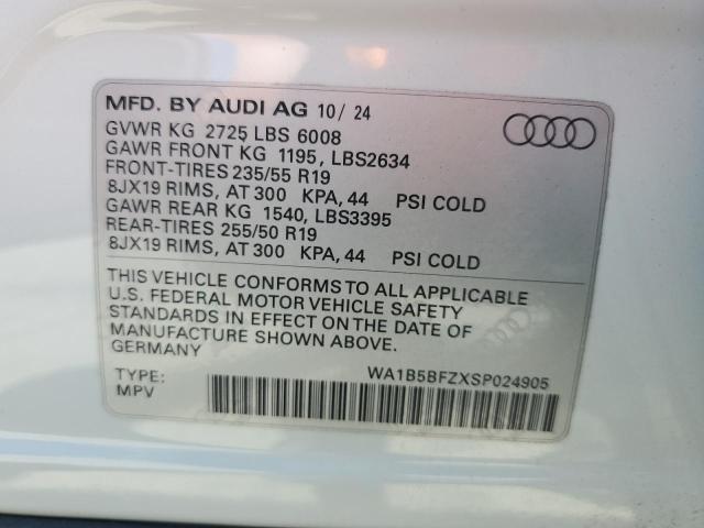 2025 AUDI Q4 E-TRON WA1B5BFZXSP024905