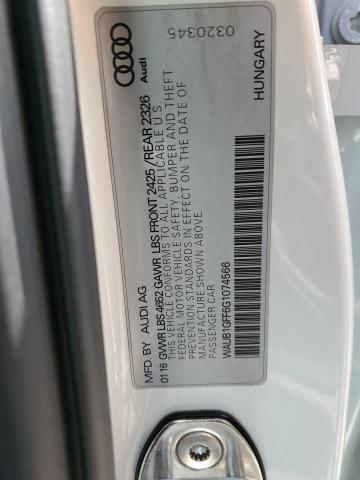 2016 AUDI S3 PREMIUM WAUB1GFF6G1074566