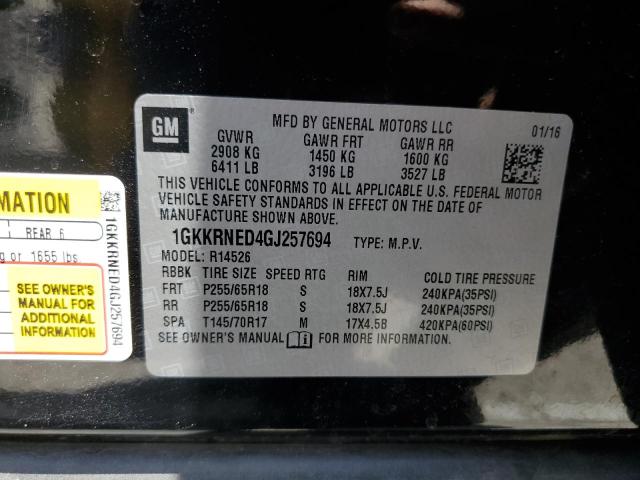 2016 GMC ACADIA SLE - 1GKKRNED4GJ257694