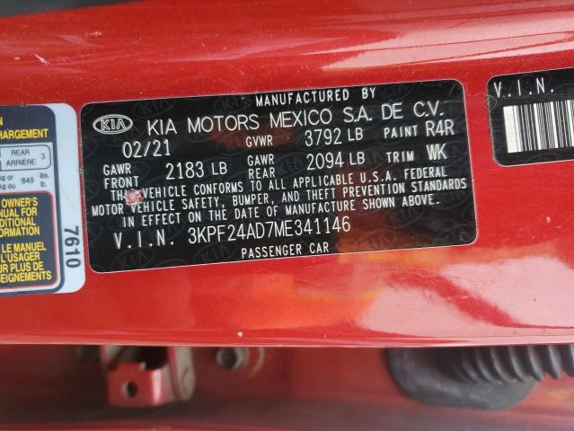 2021 KIA FORTE FE - 3KPF24AD7ME341146