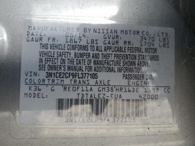 2015 NISSAN VERSA NOTE - 3N1CE2CP9FL377105