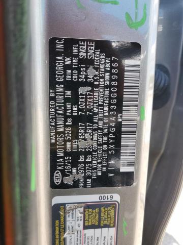 2016 KIA SORENTO LX 5XYPG4A33GG089867