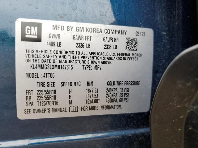 2021 BUICK ENCORE GX KL4MMGSLXMB147615