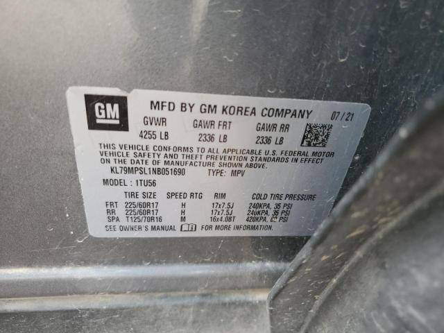 2022 CHEVROLET TRAILBLAZE - KL79MPSL1NB051690