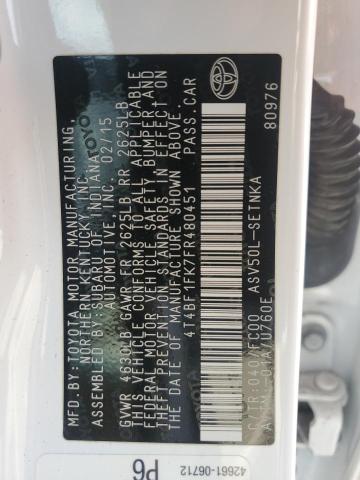2015 TOYOTA CAMRY LE - 4T4BF1FK7FR480451