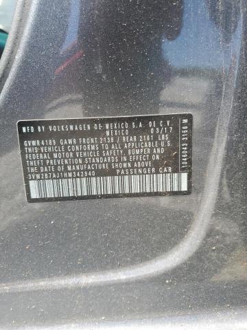 2017 VOLKSWAGEN JETTA S 3VW2B7AJ1HM342940