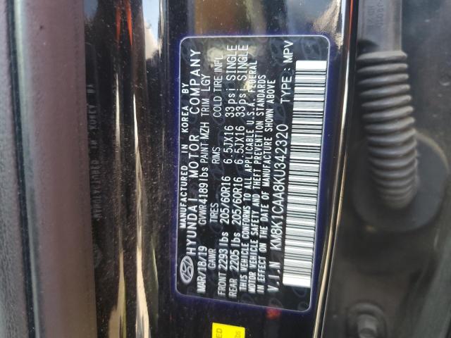 2019 HYUNDAI KONA SE KM8K1CAA8KU342320