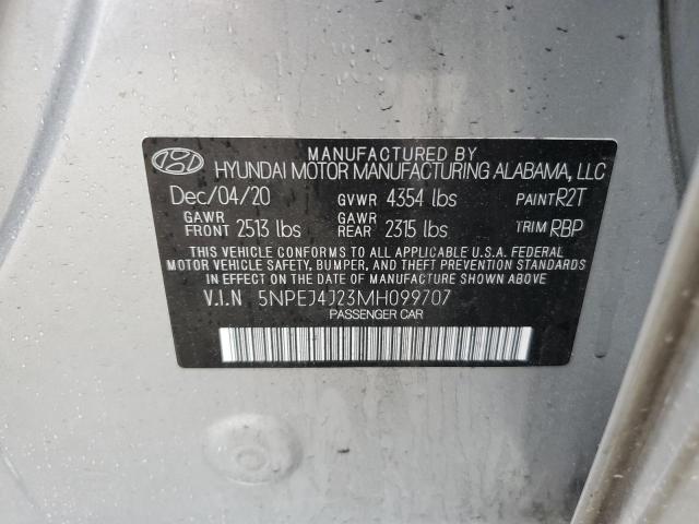 5npej4j23mh099707 - 2021 Hyundai sonata sel plus - #53711765